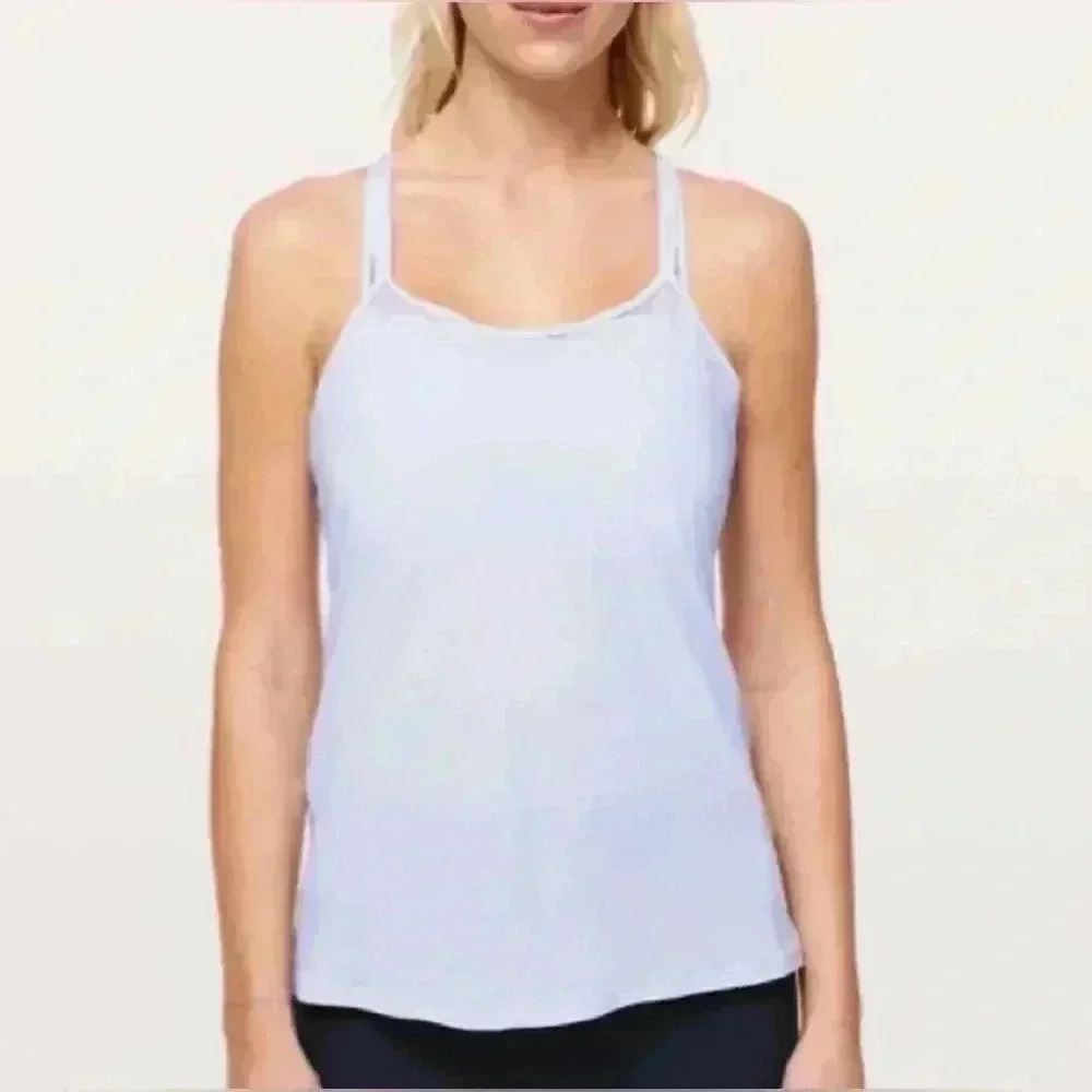 lululemon Shear Lightness Tank Serene Blue Size 10 NWT